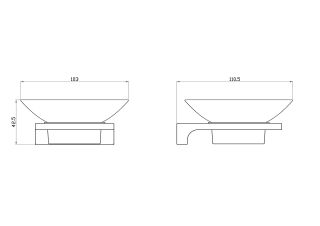 Мыльница с держателем Wonzon & Woghand Eclipse WW-9122-GM тёмный графит